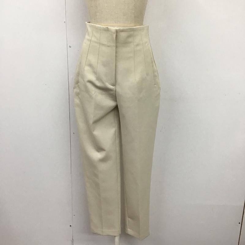 ザラ ZARA ボトムス ボトムス 1608 332 251 ハイウエスト テーパードパンツ XS 無地 アイボリー / アイボリー /  レディース USED 古着 中古 10113502