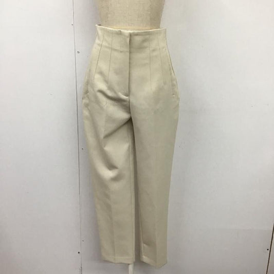 ザラ ZARA ボトムス ボトムス 1608 332 251 ハイウエスト テーパードパンツ XS 無地 アイボリー / アイボリー /  レディース USED 古着 中古 10113502