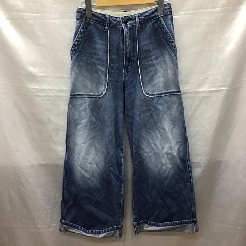 セポ cepo パンツ デニム、ジーンズ CCE-0453 ワイドパンツ S 無地 青 / ブルー /  レディース USED 古着 中古 10123422