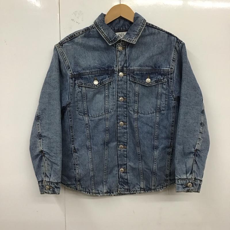 ザラ ZARA ジャケット、上着 ジャケット、ブレザー デニムジャケット Gジャン 160cm 無地 水色 / ライトブルー /  ガールズ USED 古着 中古 10121530