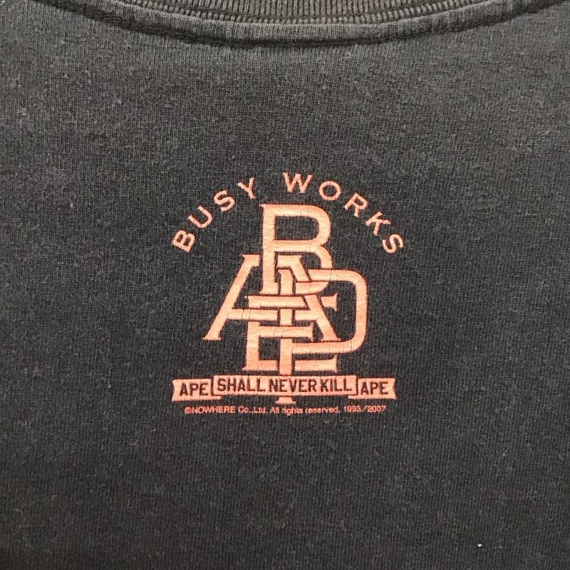 ベイプ BAPE Tシャツ 半袖 半袖カットソー プリントTシャツ クルーネックカットソー XL ロゴ、文字 黒 / ブラック /  メンズ USED 古着 中古 10131407