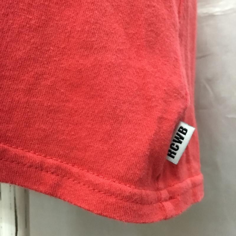 アールシーダブリュービー RCWB Tシャツ 半袖 半袖カットソー プリントTシャツ クルーネックカットソー M ロゴ、文字 赤 / レッド /  メンズ USED 古着 中古 10118473