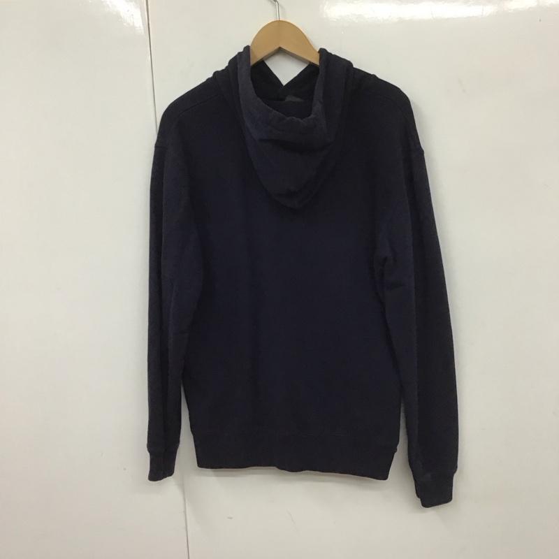 ビームス BEAMS パーカー 長袖 長袖パーカー プルオーバーパーカー スウェット L プリント 紺 / ネイビー /  メンズ USED 古着 中古 10130619