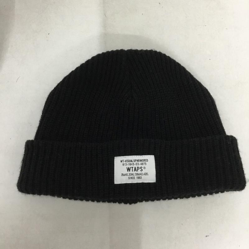 ダブルタップス WTAPS 帽子 ニット帽 232MADT-HT03 ビーニー ロゴ、文字 黒 / ブラック /  メンズ USED 古着 中古 10144426
