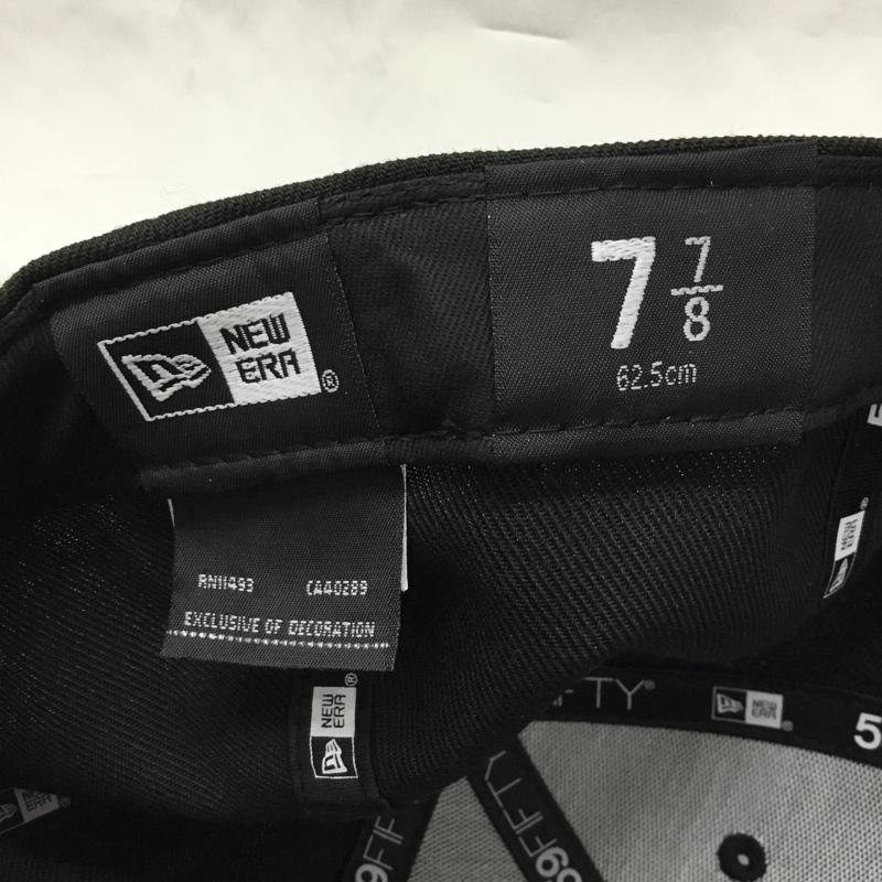 ニューエラ NEW ERA 帽子 キャップ 59FIFTY 62.5cm ロゴ、文字 黒 / ブラック /  メンズ USED 古着 中古 10106687