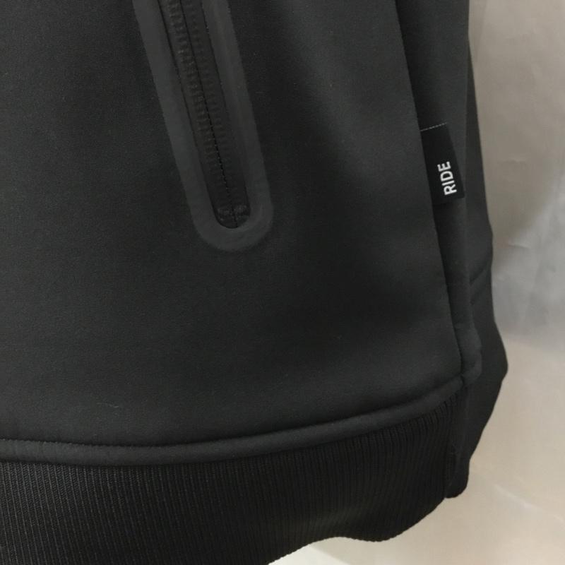 ライド RIDE パーカー 長袖 長袖パーカー フード付きパーカー プルオーバー L ロゴ、文字 黒 / ブラック /  メンズ USED 古着 中古 10120136