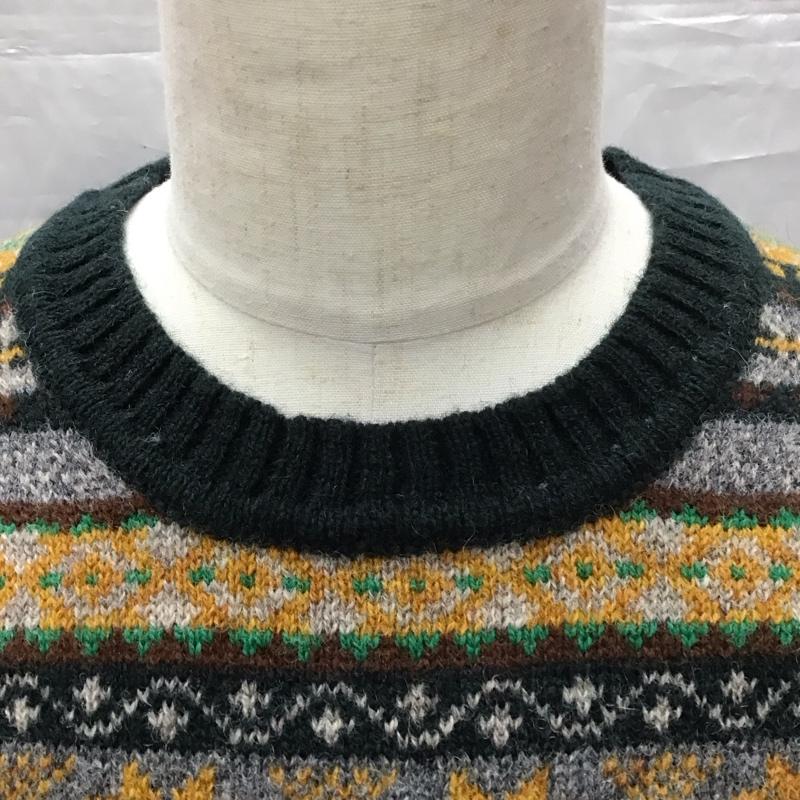 ジム gim ニット、セーター 長袖 長袖ニットカットソー ニット セーター クルーネックニット M 総柄 マルチカラー / マルチカラー /  メンズ USED 古着 中古 10113243