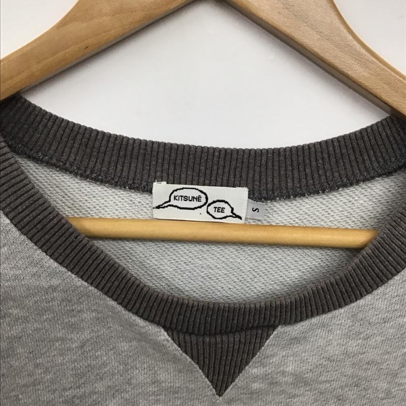 メゾンキツネ MAISON KITSUNE トレーナー 長袖 長袖トレーナー スウェット クルーネック プルオーバー S プリント 灰 / グレー /  レディース USED 古着 中古 10142665