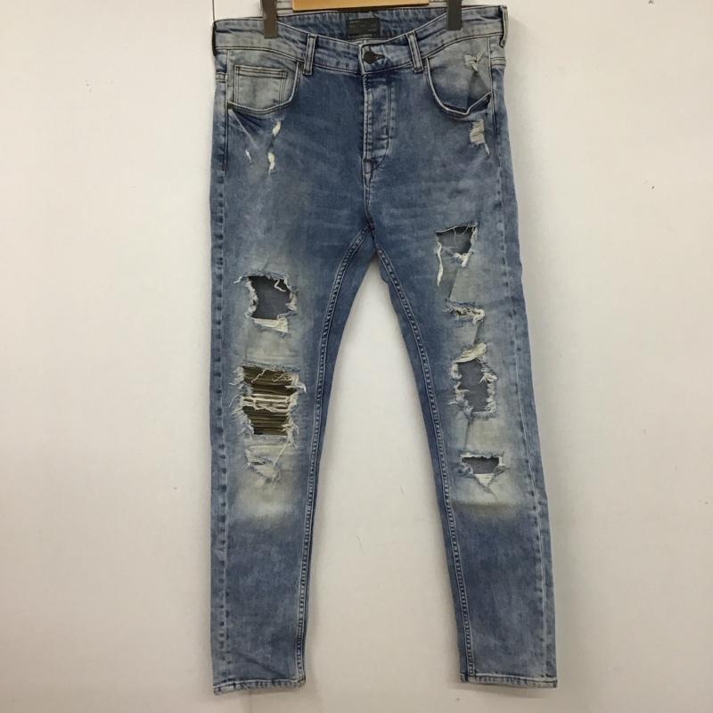 ザラ ZARA パンツ デニム、ジーンズ デニムパンツ スリムパンツ ストレッチパンツ ジーンズ 44 無地 インディゴ / インディゴ /  メンズ USED 古着 中古 10116389