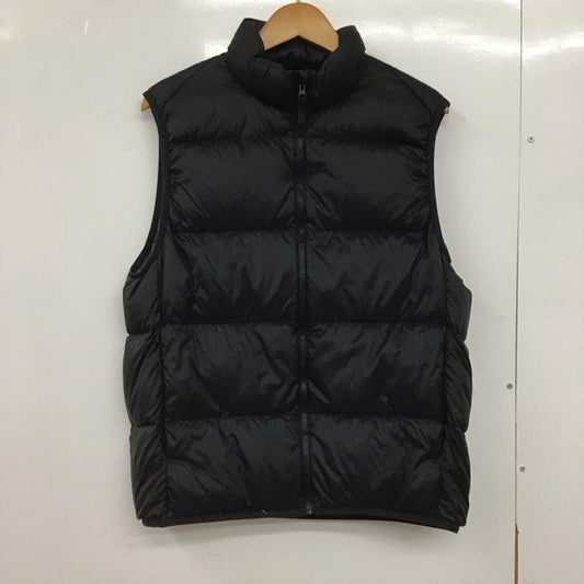 ユニクロ UNIQLO ベスト ベスト 311-449632 ダウンベスト ジップアップベスト M 無地 黒 / ブラック /  メンズ USED 古着 中古 10149178
