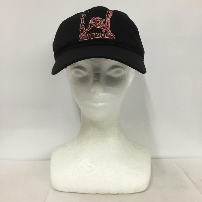 ダイエットブッチャー スリムスキン DIET BUTCHER SLIM SKIN 帽子 キャップ MARL BORO ロゴ、文字 黒 / ブラック /  メンズ USED 古着 中古 10133405