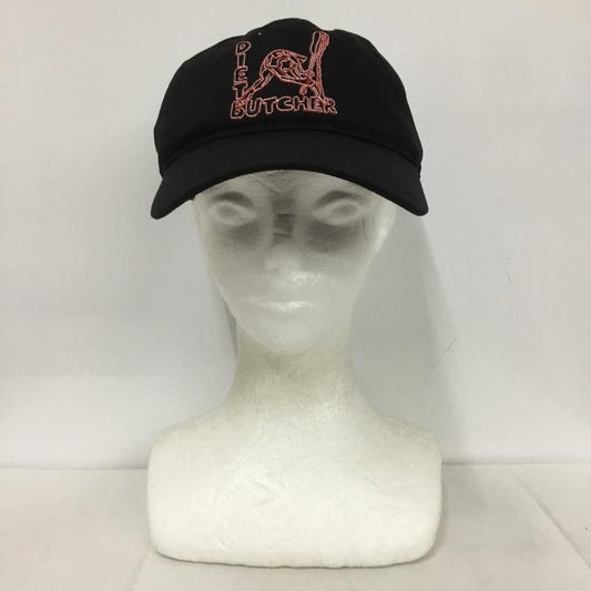 ダイエットブッチャー スリムスキン DIET BUTCHER SLIM SKIN 帽子 キャップ MARL BORO ロゴ、文字 黒 / ブラック /  メンズ USED 古着 中古 10133405