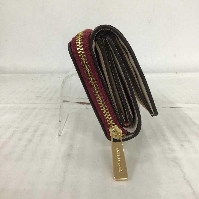 マイケルコース MICHAEL KORS 財布 コンパクト財布 35F1GTVZ5L 三つ折り財布 ロゴ、文字 桃 / ピンク /  レディース USED 古着 中古 10111521