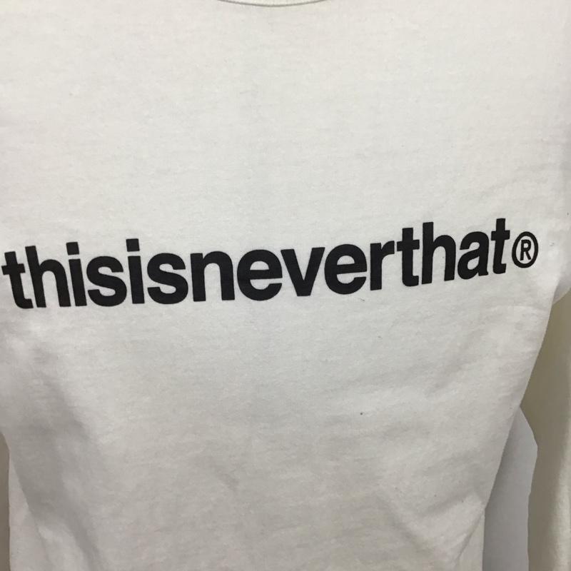 ディスイズネバーザット thisisneverthat カットソー 長袖 長袖カットソー プリントカットソー クルーネック S ロゴ、文字 白 / ホワイト /  メンズ USED 古着 中古 10126235