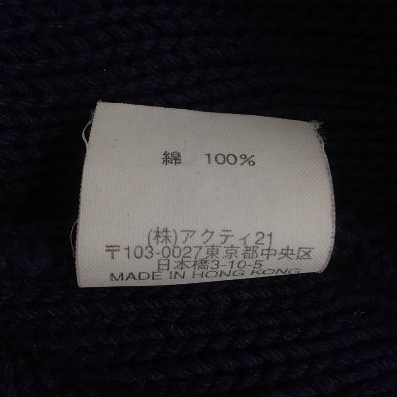 ポロバイラルフローレン Polo by RALPH LAUREN ニット、セーター 長袖 長袖ニットパーカー プルオーバーニット L 無地 紺 / ネイビー /  メンズ USED 古着 中古 10139012