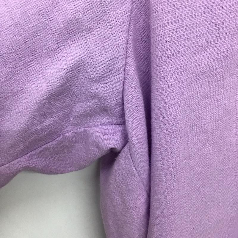 エストレヤスタンダードグァジャベーラ ESTRELLA STANDARD GUAYABERA シャツ、ブラウス 半袖 半袖シャツ 刺繍シャツ ポケットシャツ 46 刺繍 紫 / パープル /  メンズ USED 古着 中古 10137628