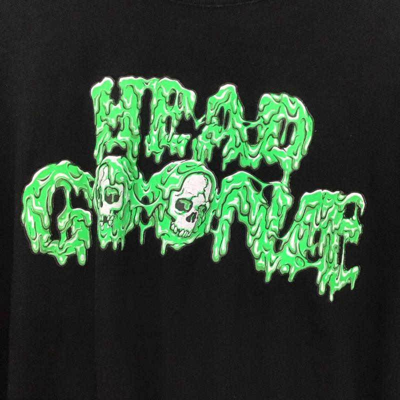 ヘッドグーニー HEADGOONIE カットソー 長袖 長袖カットソー プリントカットソー クルーネック L プリント 黒 / ブラック /  メンズ USED 古着 中古 10129287