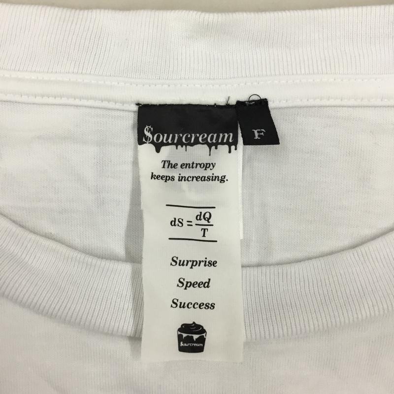 古着 USED Tシャツ 半袖 Sourcream BELTON バックプリント CORDURA DROP EMBROIDERY TEE FREE ロゴ、文字 白 / ホワイト /  メンズ USED 古着 中古 10119168