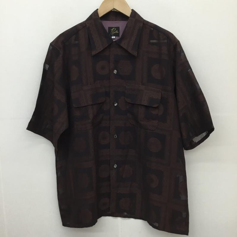 ニードルス Needles シャツ、ブラウス 半袖 Classic Shirts MR135 M 総柄 茶 / ブラウン /  メンズ USED 古着 中古 10127268