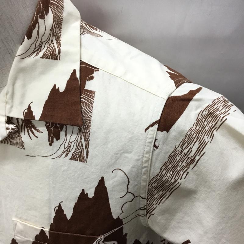 サンサーフ SUN SURF シャツ、ブラウス 半袖 アロハシャツ XS 総柄 アイボリー / アイボリー /  メンズ USED 古着 中古 10108693