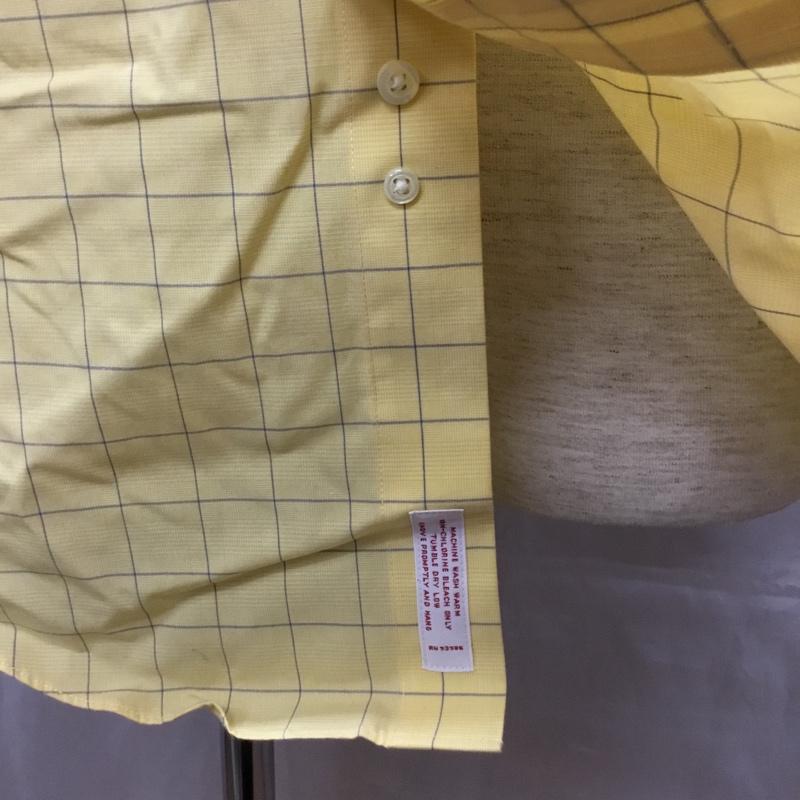 ブルックスブラザーズ BROOKS BROTHERS シャツ、ブラウス 長袖 ボタンダウン チェック 黄 / イエロー /  メンズ USED 古着 中古 10111374