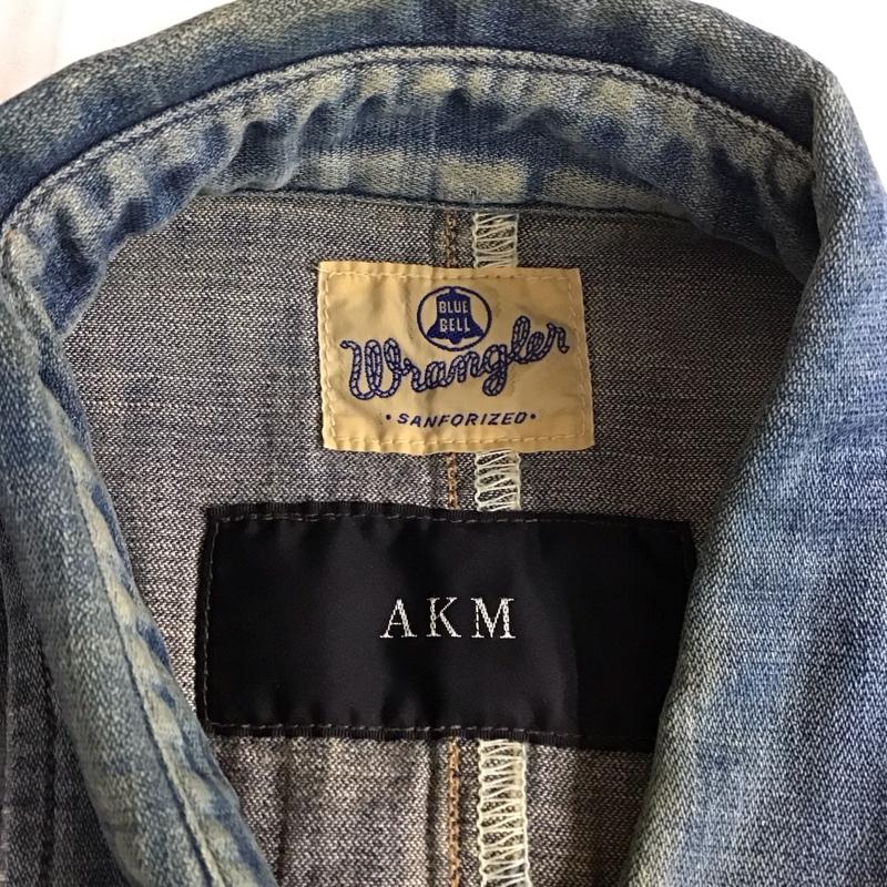 エーケーエム AKM シャツ、ブラウス 長袖 長袖デニムシャツ 長袖シャツ カジュアルシャツ カラーシャツ S 無地 インディゴ / インディゴ /  メンズ USED 古着 中古 10114414