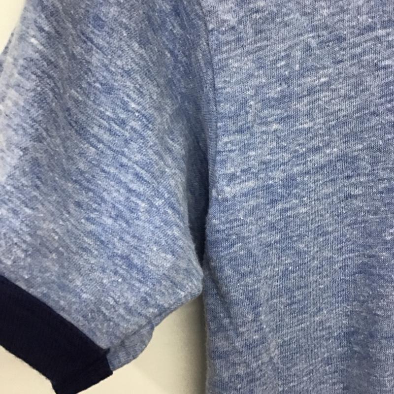 ヘインズ HANES Tシャツ 半袖 半袖カットソー プリントTシャツ クルーネックカットソー 80s 三角タグ M プリント 青 / ブルー /  メンズ USED 古着 中古 10133287