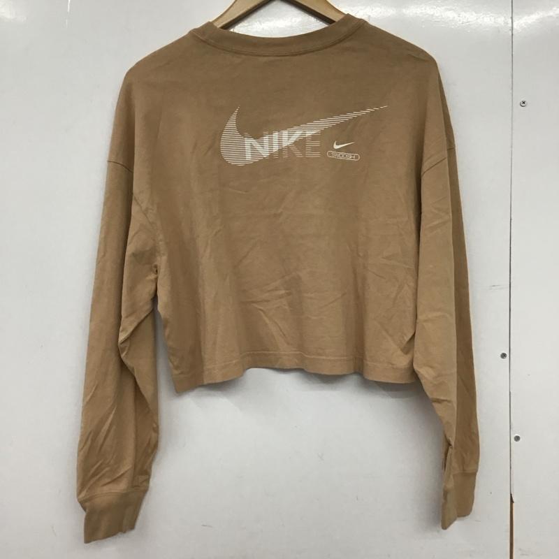 ナイキ NIKE Tシャツ 長袖 dr5633-200 スウッシュ GX L/S トップス M 無地 X ロゴ、文字 ベージュ / ベージュ /  レディース USED 古着 中古 10150846