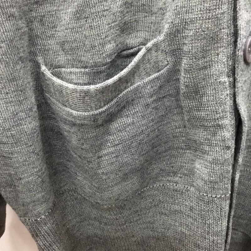 古着 USED カーディガン 長袖 DONKEY CLUB Vネック ウール混 タグ付き M 無地 灰 / グレー /  メンズ USED 古着 中古 10119343