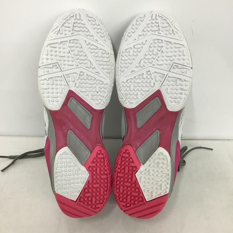 ヨネックス YONEX スニーカー スニーカー SHT103 テニスシューズ パワークッション103 箱有 25cm 25.0cm ロゴ、文字 白 / ホワイト / X 灰 / グレー / X 桃 / ピンク /  レディース USED 古着 中古 10147963