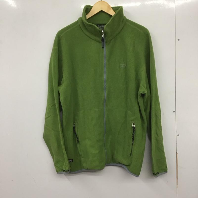 エーグル AIGLE ジャケット、上着 ジャケット、ブレザー ジップアップフリースジャケット アウター 長袖ジャケット スタンドネック L ロゴ、文字 緑 / グリーン /  メンズ USED 古着 中古 10140642