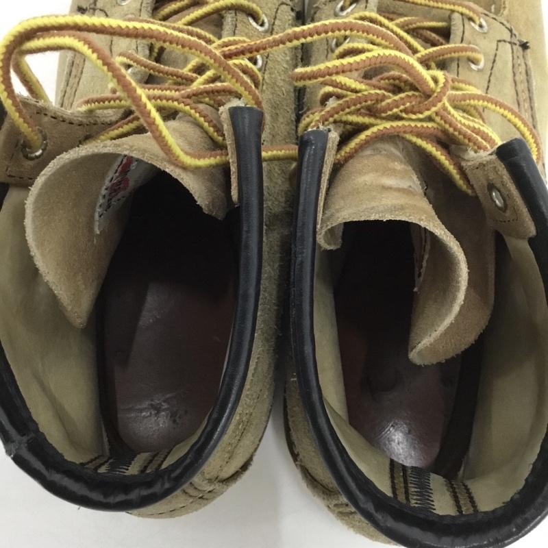 レッドウィング RED WING ブーツ ショートブーツ 8173 6inch CLASSIC MOC TOE USA7.5E US：7.5 ロゴ、文字 ベージュ / ベージュ /  メンズ USED 古着 中古 10150975