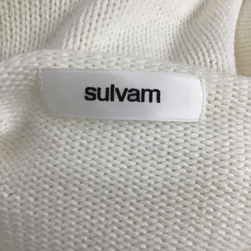 サルバム sulvam ニット、セーター 長袖 SH-K05-830 サイドスリット M 無地 白 / ホワイト /  メンズ USED 古着 中古 10120755
