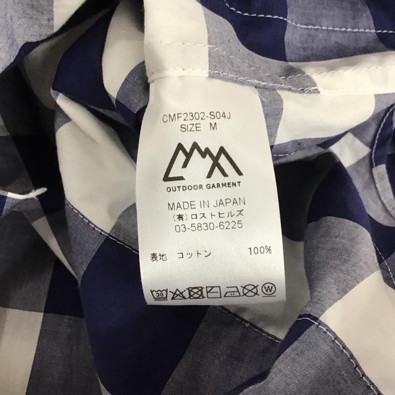 シーエムエフアウトドアガーメント CMF OUTDOOR GARMENT シャツ、ブラウス 長袖 cmf2302-s04j NEWSPAPERSHIRTS 長袖シャツ チェックシャツ M チェック 白 / ホワイト / X 青 / ブルー /  メンズ USED 古着 中古 10112581