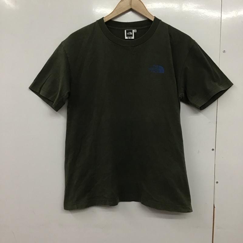 ザノースフェイス THE NORTH FACE Tシャツ 半袖 半袖カットソー プリントTシャツ クルーネックカットソー S ロゴ、文字 カーキ / カーキ /  メンズ USED 古着 中古 10145536