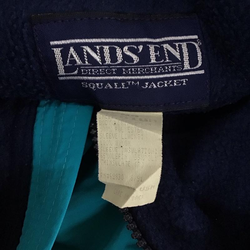 ランズエンド LANDS END ジャケット、上着 ジャンパー、ブルゾン ジップアップジャケット ジャンパー 裏起毛 カジュアルジャケット アウター M ロゴ、文字 青 / ブルー /  メンズ USED 古着 中古 10115253