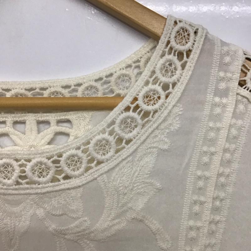 ファーリーレート furryrate カットソー 半袖 ノースリーブカットソー プルオーバー FREE 刺繍 白 / ホワイト /  レディース USED 古着 中古 10142699