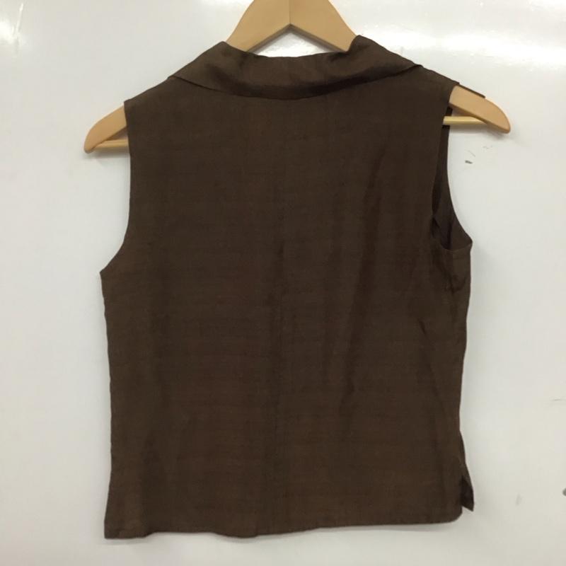 ポールスミス Paul Smith シャツ、ブラウス 半袖 ノースリーブ 無地 茶 / ブラウン /  レディース USED 古着 中古 10146132
