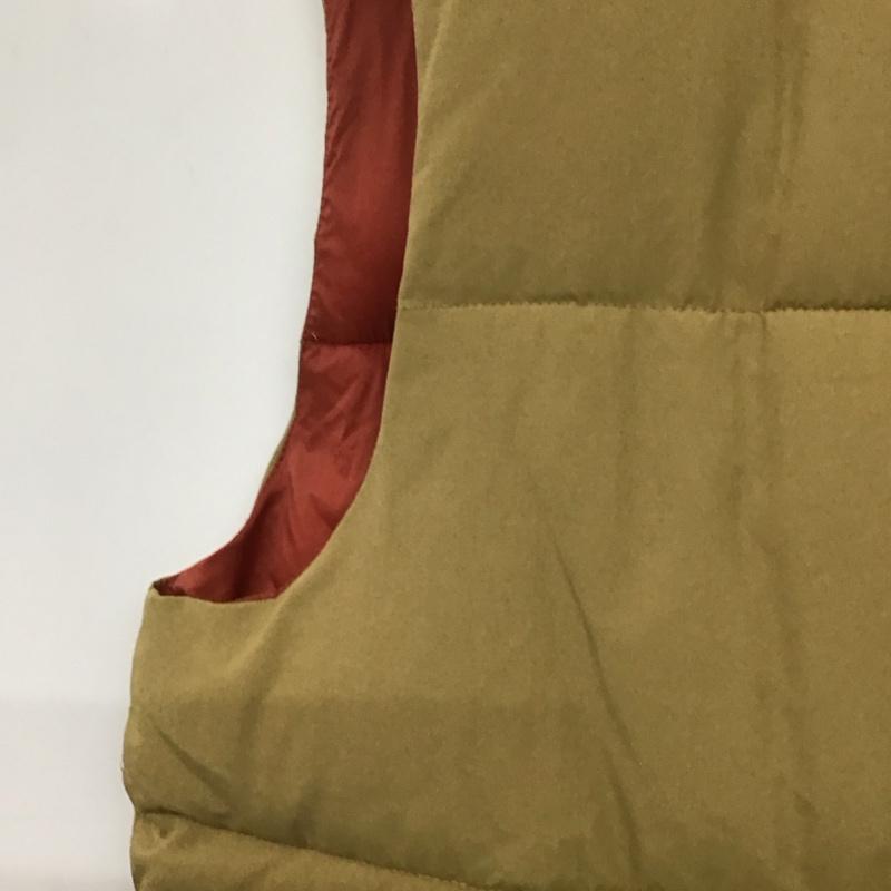 ファーストダウン FIRST DOWN ベスト ベスト ダウンベスト ノースリーブ 前ボタン L ロゴ、文字 ベージュ / ベージュ /  メンズ USED 古着 中古 10142864