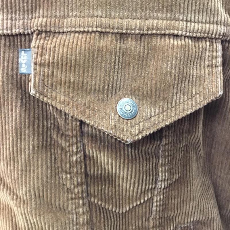リーバイス Levi s ジャケット、上着 ジャケット、ブレザー 80s コーデュロイジャケット 太畝 ボアジャケット 茶タブ 46 ロゴ、文字 茶 / ブラウン /  メンズ USED 古着 中古 10114893