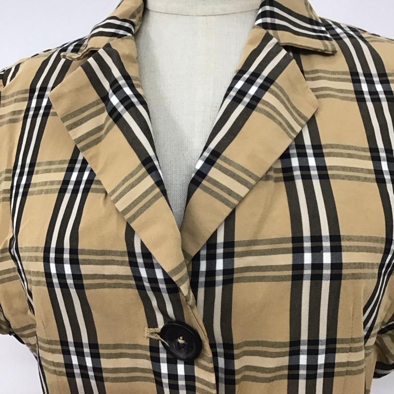 スライ SLY ワンピース ミニスカート 030BAM33-2630 ALAND CHECK SH DRESS シャツワンピース 1 チェック ベージュ / ベージュ / X 黒 / ブラック / X 白 / ホワイト /  レディース USED 古着 中古 10107963