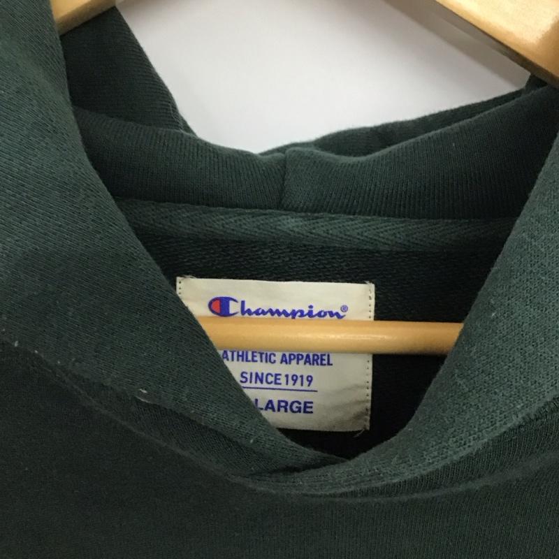チャンピオン Campion パーカー 長袖 XL 無地 緑 / グリーン /  メンズ USED 古着 中古 10144894