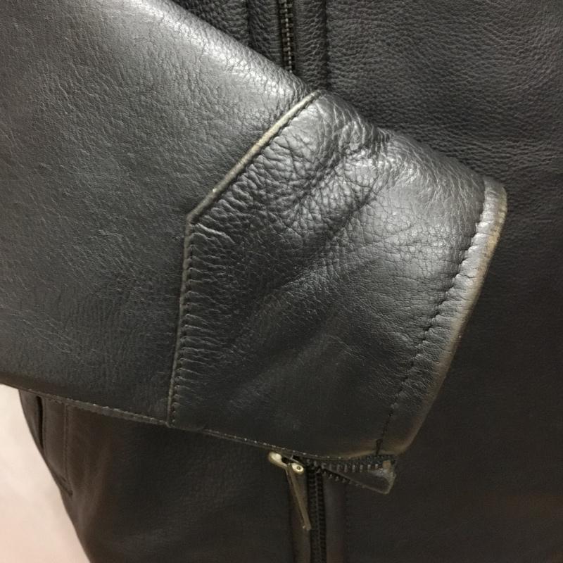 ハーレーダビッドソン Harley-Davidson ジャケット、上着 レザージャケット レザージャケット カジュアルジャケット ライダース ジップアップジャケット ヴィンテージ 古着 38 無地 黒 / ブラック /  メンズ USED 古着 中古 10120958