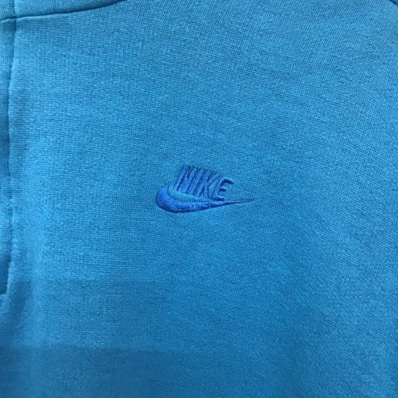 ナイキ NIKE トレーナー 長袖 長袖トレーナー スウェット ジップアップネック プルオーバー 90s XL ロゴ、文字 青 / ブルー /  メンズ USED 古着 中古 10129062