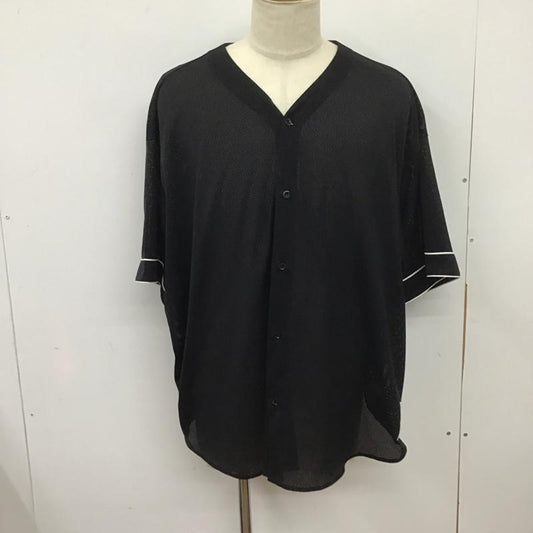 シーフロアコントロール S.F.C シャツ、ブラウス 半袖 半袖シャツ ノーカラーシャツ 前ボタン 無地 黒 / ブラック /  メンズ USED 古着 中古 10126977