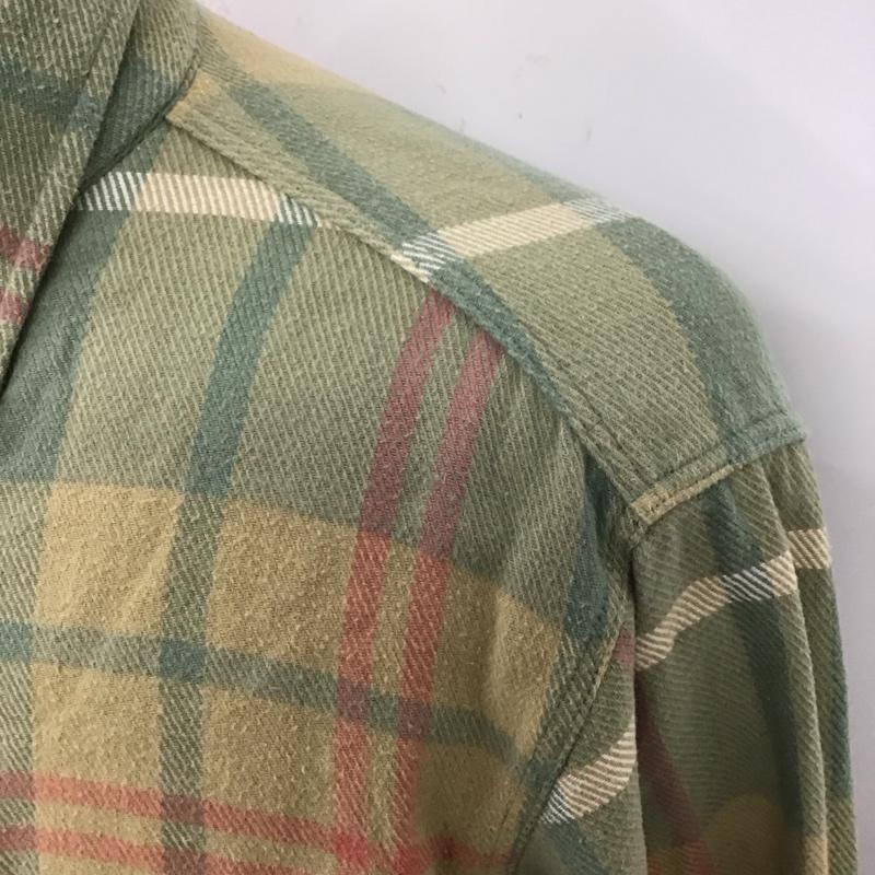 ギャップ GAP シャツ、ブラウス 長袖 ボタンダウン S チェック カーキ / カーキ / X ベージュ / ベージュ / X 白 / ホワイト / X 桃 / ピンク /  メンズ USED 古着 中古 10121343