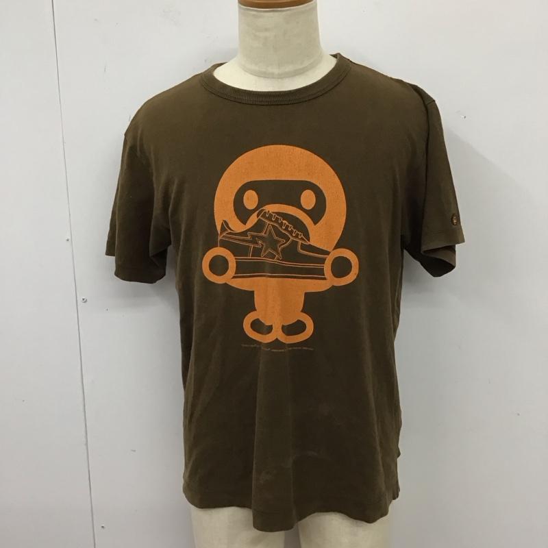 アベイシングエイプ A BATHING APE Tシャツ 半袖 半袖カットソー プリントTシャツ クルーネックカットソー M プリント 茶 / ブラウン /  メンズ USED 古着 中古 10116560