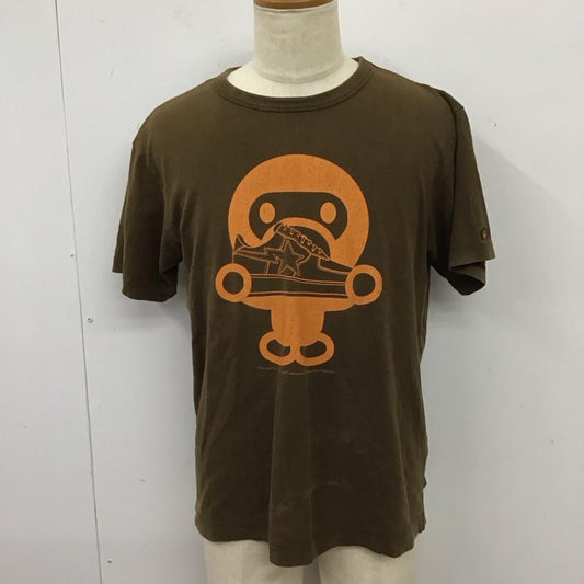 アベイシングエイプ A BATHING APE Tシャツ 半袖 半袖カットソー プリントTシャツ クルーネックカットソー M プリント 茶 / ブラウン /  メンズ USED 古着 中古 10116560