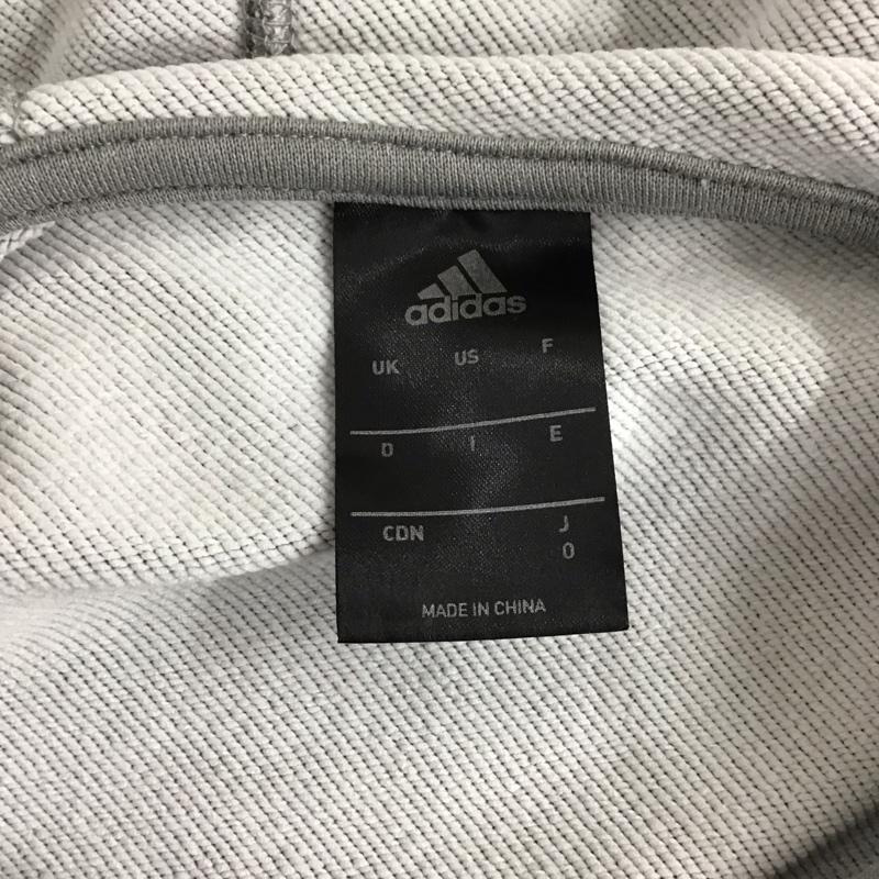 アディダス adidas パーカー 長袖 BR0998 スウェット プルオーバー フーディー ロゴ、文字 灰 / グレー /  メンズ USED 古着 中古 10123278