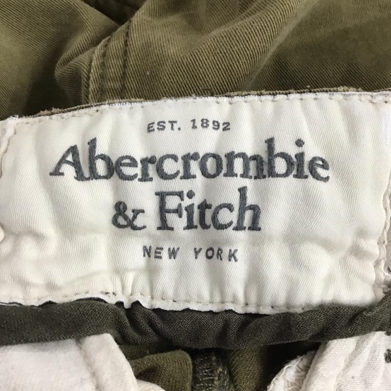 アバクロンビーアンドフィッチ ABERCROMBIE&FITCH パンツ ワークパンツ、ペインターパンツ ワークパンツ カーゴパンツ ワイドパンツ 28インチ 無地 カーキ / カーキ /  メンズ USED 古着 中古 10146998
